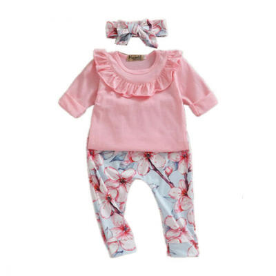 

UK Newborn Infant Baby Girl Long Sleeve T-shirt Clothes Leggings Pants Outfit