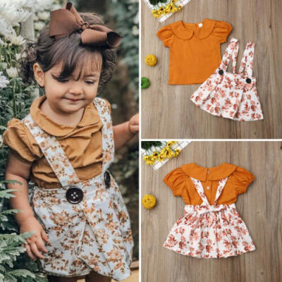 

Pretty Toddler Kids Baby Girls Tops Floral Tutu Skirt Dress 2Pcs Outfits Clothes