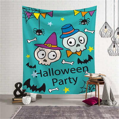

Toponeto Halloween Tapestry Horror Bloody Ghost Print Wall Hanging Home Decor Bedspread