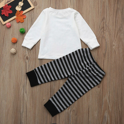 

Newborn Girls Boys Girl Christmas Deer TopsStripe Pants Outfits Clothes Set