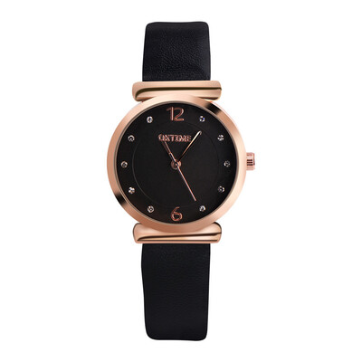 

Simple Style Women Watches Dot Dial Ladies Rhinestone Analog Quartz Wristwatch Design Leather Clock Dress Relogio Feminino