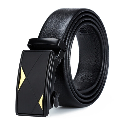 

Danda force factory direct automatic buckle mens belt edging lychee casual mens belt cross-border hot sale