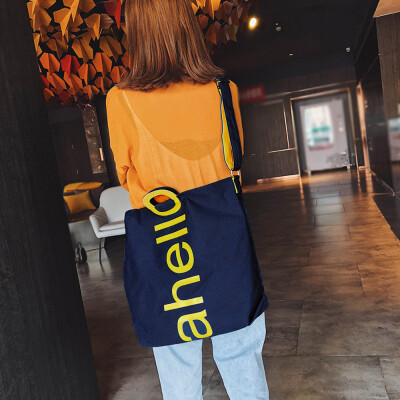 

Tailored Fashion Women Letter Canvas Messenger Bag Shoulder Bag Hand Bag Travel Bag