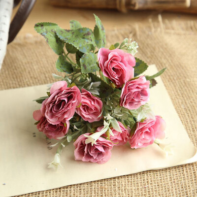 

Gobestart 8 Heads Artificial Fake Peony Silk Flower Bridal Hydrangea Home Wedding Decor BG