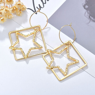 

La Melodie Champagne Gold Heart Shaped Round Earrings Bohemian Elizabeth Map Earrings Earrings 2019 DIY Bohemian Style Jewelry