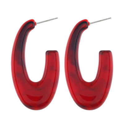 

Women Fashion U Shaped Acrylic Dangle Stud Earrings Piercing Party Jewelry Gift