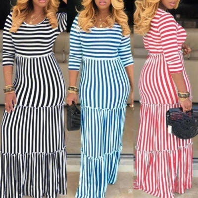 

Women Summer Boho Long Maxi Dress Evening Cocktail Party Beach Dresses Sundress