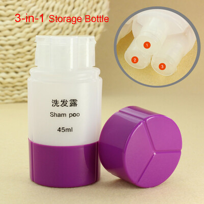 

〖Follure〗3-In-1& 4-in-1 Travel Plastic Empty Shampoo Skin Bath Cream Storage Bottle Conta