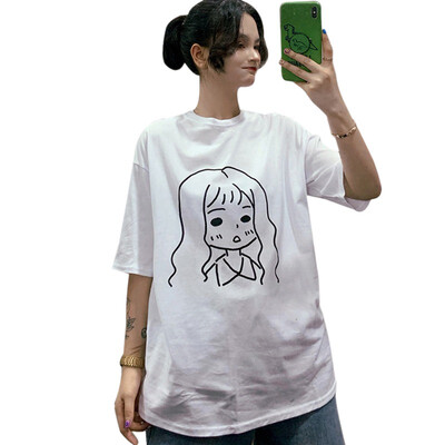 

Cartoon Half-sleeved T-shirt Female Ins Student Fashion Couple T-shirt