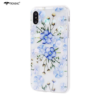 

Tronsnic Flowers Phone Case for iPhone 6 6s plus Shiny Laser Soft Cases for Transparent Covers