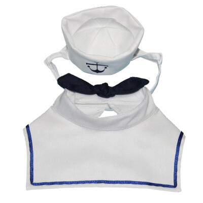 

Pet Cat Dog Puppy Kitten Clothes Costume Sailor Suit Outfit Hat &Cape