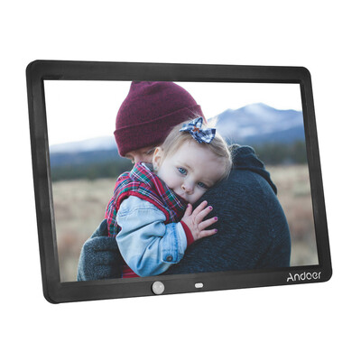 

Andoer 15 Inch Large Screen LED Digital Photo Frame Album Wall Mountable Desktop 1280 800 Support Remote Control with Motion Det