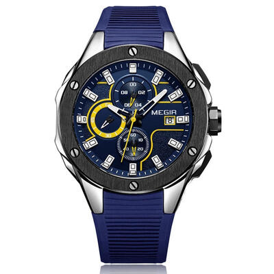 

MEGIR 2053G Multi Function Mens Quartz Watch Professional Waterproof Sport Watch With Back Light