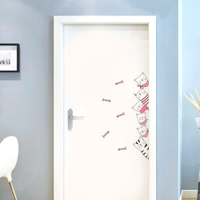 

〖Follure〗Lovely Cat Bathroom Home Decor Wall Sticker Decal Bedroom Door Vinyl Art Mural