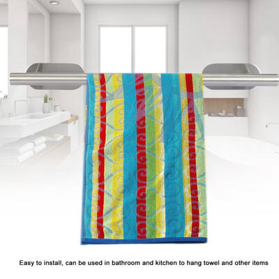 

Greensen Stainless Steel Rectangle Bathroom Kitchen Single Bar Towel Rack Shelf Holder