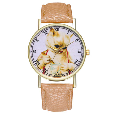 

Poor Cat 2018 Hot Sale zegarek damski Crystal Womens Casual Fashion Quartz Belt Watch Clock Fashion Gift montre femme &Ff