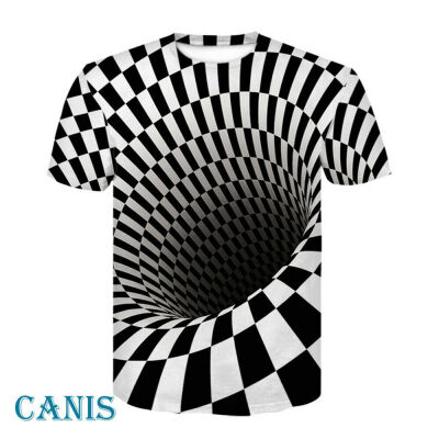 

3D Optical illusion T-Shirt Swirl Print Men Women Short Sleeve Tee Tops Summer