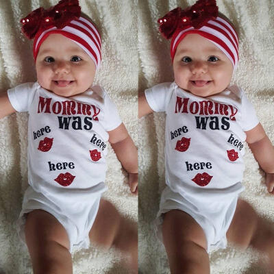 

Lovely Newborn Baby Girls Boys Kisses Romper Jumpsuit Bodysuit Clothes Outfits