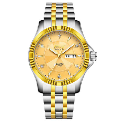 

BOSCK Man Stainless Steel Double Metal Luxury Calendar Quartz Watch
