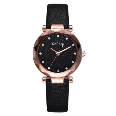 

Noble lady loose powder mirror quartz watch diamond luxury PU girl watch