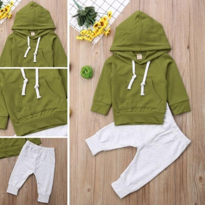 

Newborn Baby Boy Hooded Tops Sweatshirt Pants Leggings Autumn Set Outfit Clothes