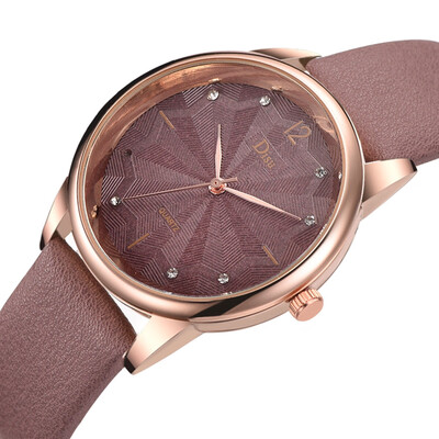 

RM Luxury Fashion Lady Leather Belt Watch Leaf Texture Analog Quartz Watch