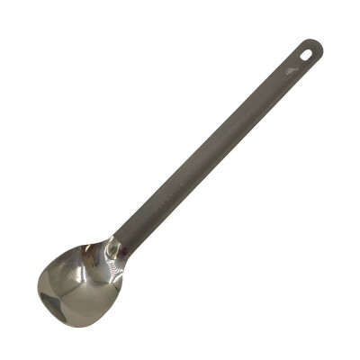 

Ultralight Titanium Long Handled Spoon SLV-11 Camping Picnic Rustproof Cookware