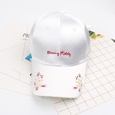 

New Woman Girls Cap Letter Floral Embroidery Baseball Sport Casual Hip-Pop Streetwear Flat Hat