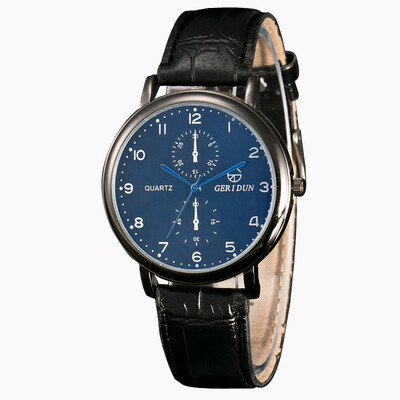 

Foreign trade mens watch business mens watch pu leather simple