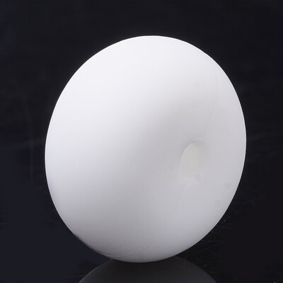 

Food Grade Environmental Silicone Beads Chewing Beads For Teethers DIY Nursing Necklaces Making Flat Round White 14x8mm Hole