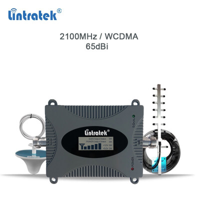 

Lintratek signal repeater 2100Mhz booster 3g cellular band 1 Amplifier for mobile phone with yagi antenna