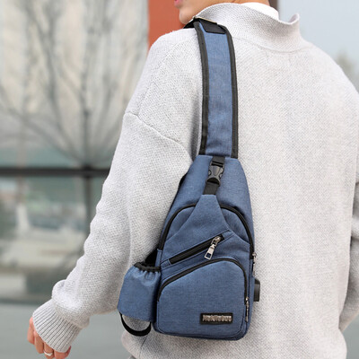 

Tailored Mens Charging Chest Bag Travel Bag Fashion Bag Multi-Function Messenger Bag
