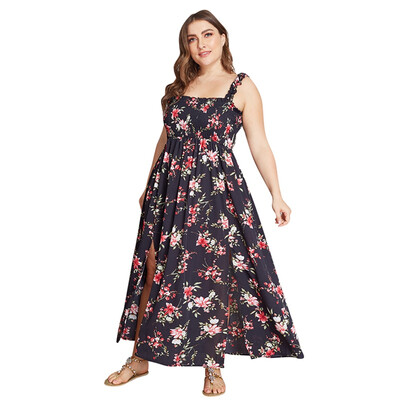 

Womens summer new fashion floral strap dress