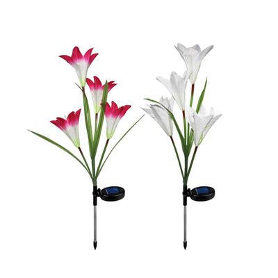 

2pcs Solar LED Flower Flower Water Water Garden Garden Lamp