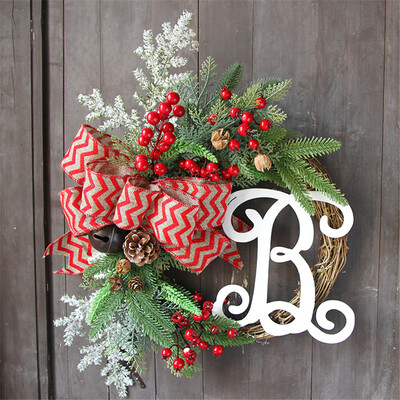 

〖Follure〗Christmas Wreath Door Wall Ornament Garland Decoration Christmas Present 37CM