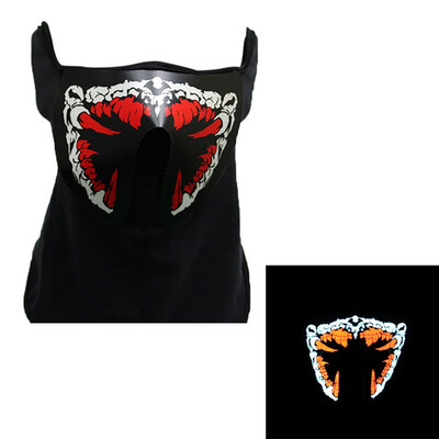 

New Hot Halloween LED Mask Light Up Party Terror Masks Cold Light Helmet Fire Festival Party Glowing Dance Ball Accessories