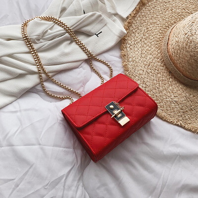 

2019 New Fashion Women Brand Designer Small Cross Body Bag Mini Chain Mother&Daughter Shoulder Bag Plaid Messenger Bag Bolso