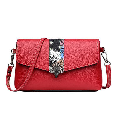 

Flower Print Leather Shoulder Messenger Handbags Women School Crossbody Bag