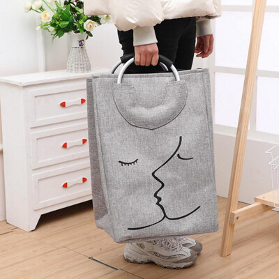 

Gobestart Nice Waterproof Laundry Clothes Basket Storage Basket Folding Storage Box