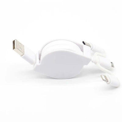 

3-in-1 Charge Cable 2A Fast Charging And Syncing Cable For IPHONE Samsung HTC