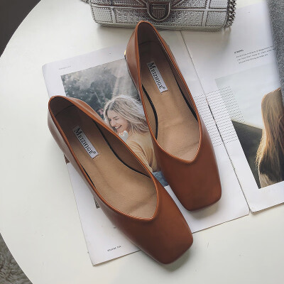 

Bean Bean Shoes Female Spring Korean Version Flat Bottom Top Hundred Sets of Student Lazy Social Grandma Single Shoes