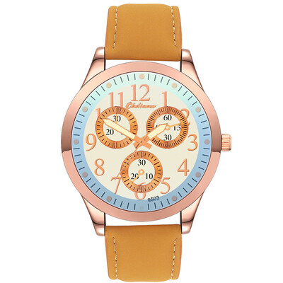 

Gobestart Fashion Leather Mens Quartz Watch Mens Watch Luxury Casual Watch Clock