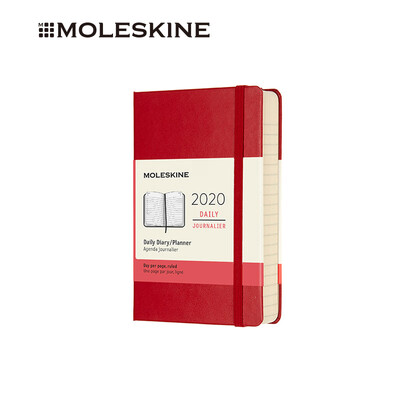 

MOLESKINE 2020 12 months hard-faced diary notebook notepad schedule this pocket pocket type large 6 color optional scarlet - pocket diary 8738