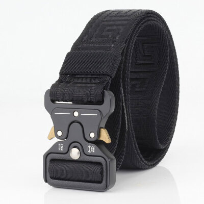 

Fashion Canvas Belt Tactical Designer Men Belts for Jeans Casual Thick Nylon Army Belt Metal Buckle Waist Belt Accessories Gift