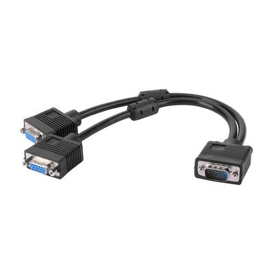 

VGA Male to 2 Female Y Splitter Cable SVGA Monitor Adapter Extension Wire