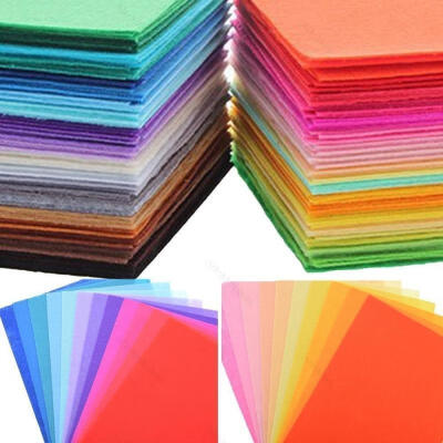 

40pc Practical Fashion Home Gifts Non Woven Fabric Multi-color Polyester Cloth Felts Sewing Dolls Crafts Color Multicolor