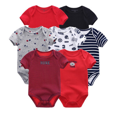 

Newest 7PCS Baby Boys Clothes Rompers Baby Girls Clothes Newborn Bodysuits Babywear Cotton 0-12M For Babies Outwear Clothing Sets