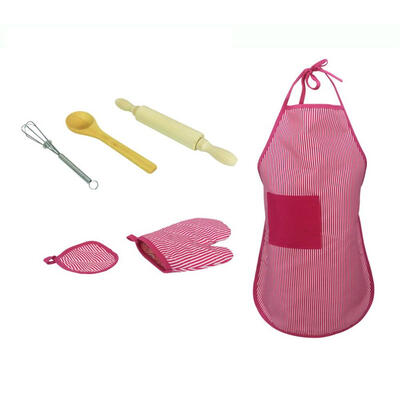 

6pcsset Children Pretend Play Toys Apron Rolling Pin Kids DIY Baking Tools