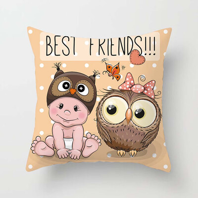 

Cartoon Animal Owl Cushion Covers Sofa Bed Throw Pillow Case Children Home Decor