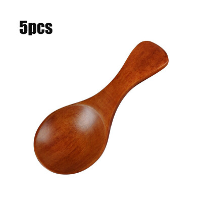 

5pcs Small Mini Wooden Spoon Scoop Honey Coffee Condiment Salt Sugar Spoon Pack